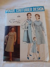 Vintage 60s Vogue Couturier 1299 Pucci Dress Coat Sz 16 B36 Uncut DIY Craftcore picture