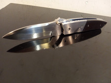 Custom DALE REIF Prototype #1 Linerlock Folder. Titanium Frame. Carbon Fiber. picture