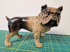 1930's Hubley / BULLDOG Standing Cast Iron Doorstop Original Paint Bank picture