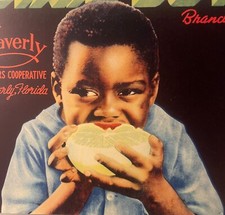 Antique 1930s Dixie Boy Crate Label 🍊 Waverly, FL, Adorable Child picture