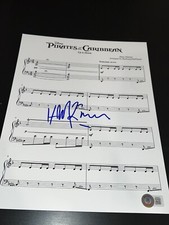 HANS ZIMMER SIGNED AUTOGRAPH SHEET MUSIC PIRATES OF THE CARIBBEAN BECKETT BAS D picture