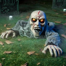JOYIN Light Up Halloween Zombie Groundbreaker Sound Haunted House Yard Prop Deco picture