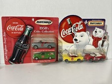 VTG Matchbox 1950's Coke Collection 2-Pack '57 Chevy & Polar Bear Father & Son picture