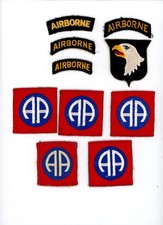 WW2 WWII US 101st and 82nd Airborne patch lot picture
