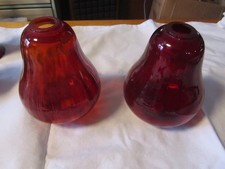 VTG Set-2 fiber optic pear shape lamps parts one ruby one amberina picture