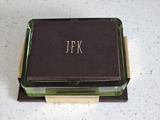 Mid Century Modern  Paperweight -  Card Box - Pen Holder Marked JFK Rare  picture