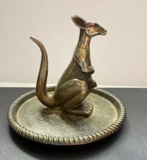 Vintage Silver plated Kangaroo Figurine Trinket Holder picture