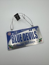 NCAA Duke Blue Devils Miniature License Plate Ornament Happy Holidays College picture
