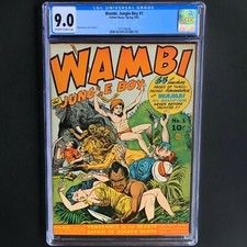 WAMBI THE JUNGLE BOY #1 (Fiction House 1942) 💥 CGC 9.0 💥 HIGHEST GRADED picture