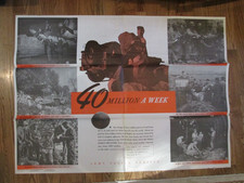Newsmap propaganda poster 5 February 1945 map of Asia and US military mail WWII picture