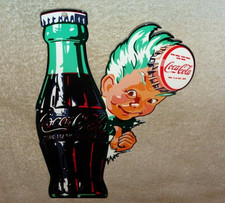 VINTAGE DRINK COCA COLA W/ SPRITE BOY & BOTTLE 12