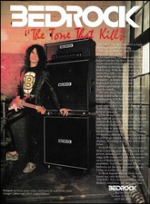 Aerosmith Joe Perry 1990 Bedrock 1200 series guitar amp advertisement ad print picture