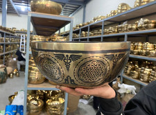 10 inch Sacred geometry flower of life Singing Bowls -Tree of life Singing Bowl picture