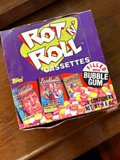 Rare Topps Rock 'N Roll Cassettes Bubble Gum Full Box (Original) 1990 picture