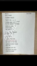 Weekends With Adele At Ceasers. Las Vegas- SetList From The Show On 6/30 RARE- picture
