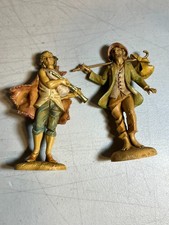 Vintage Depose Italy Figurines 104 162 Musician Traveler Pair picture