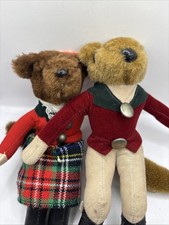 Vintage AA Imports MR & Mrs Fox Equestrian Fox Hunt Shelf Sitter-ornament 7” picture