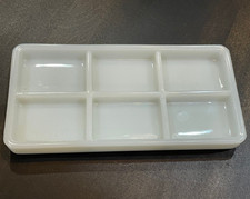 Lot 2 Vintage American Cabinet Co Two Rivers Milk Glass Dental Drawer Trays #20 picture