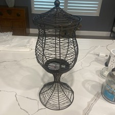 Beautiful Partylite Wire Candle Holder  Pedestal & Lid 16” x 6.5” picture