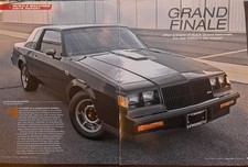 1987 BUICK REGAL GN GRAND NATIONAL 6 pg COLOR Article  picture