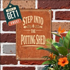 Welcome To My Greenhouse Metal Sign Vintage Botanical Garden Wall Plaque 8x12 picture