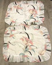 Vintage Springmaid Floral Pillowcase Shams Ruffles Standard Size picture