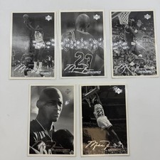 Michael Jordan Vintage Postcards Sheet 1998-99 Upper Deck Retrospect 4X6 LOT picture