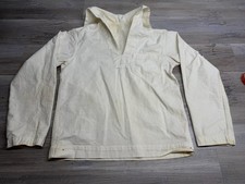 Vintage US Navy Crackerjack Jumper Shirt Named Harris White Cotton Military WWII picture