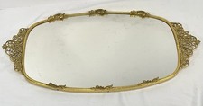 Vintage Hollywood Regency Style Mirror Vanity Tray 16