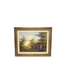 Gold Framed Original Oil Painting Signed Z Dickens , Certificate of Authenticity picture