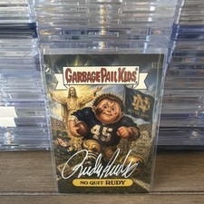 Topps Garbage Pail Kids 1987 No Quit Rudy #1987 Rudy Ruettiger Autograph picture