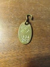 Antique 1904 Brass Staunton (Virginia) Dog Tax License Tag  #282 picture