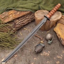 Handmade Authentic Samurai Ninja Katana Full Tang Carbon Steel Blade Sword Gift picture