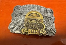 Vintage Limited Edition AMA Belt Buckle Columbus Motorcycle Heritage Museum 1992 picture