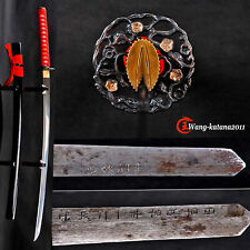 40'' Sharp Katana 1095 Steel Japanese Samurai Battle Ready Functional Sword Bohi picture