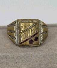 Brass 1952 Korean War Trench Art Ring Engraved picture