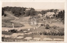 Bird's-Eye View Crystal Downs . Frankfort MI Michigan RPPC Photo Postcard COPY picture