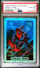 1994 MARVEL MASTERPIECES SPIDER-MAN SILVER HOLOFOIL PSA 10 90's VINTAGE LOW POP picture