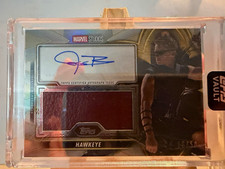 Topps 2025 Marvel Vault Hawkeye Jeremy Renner Auto Relic #AR-JE /50 picture