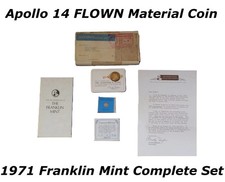 Flown Apollo 14 Mission Coin Franklin Mint Original Complete Kit picture