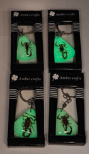 4 PACK SCORPION Luminous Insect Glowing Keychain Glow in Dark Assorted Shape picture