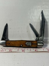 Vintage Camillus #72 Stockman Pocket Knife USA 3 Blade Smooth Bone picture