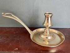 Exceptional Antique Brass chamber stick, Spainish, Circa 1750 picture