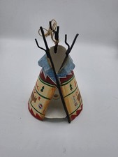 Hand painted Metal Native American Teepee   picture