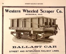 Antique 1902 Western Wheeled Scraper Streetcar Co Advertising RARE picture