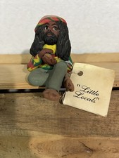 VTG Little Locals Jamaican Clay Figurine Rasta Roots Man Sandals Maker 2.5 x 2.0 picture