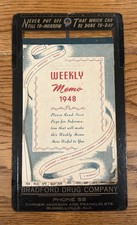 1948 Calendar Russellville Alabama Bradford Drug Company Store Display Pharmacy picture