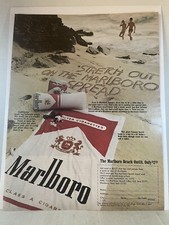 Marlboro Beach Cannon Towel print ad vintage Marlboro Cigarettes Color picture