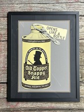 🔥1937 Old Topper Snappy Ale Die Cut Easelback Sign Rochester NY Prof. Framed picture