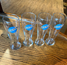 Blue Moon Set of 4 Beer Glasses w/ Blue Moon Logo Breweriana Theme picture